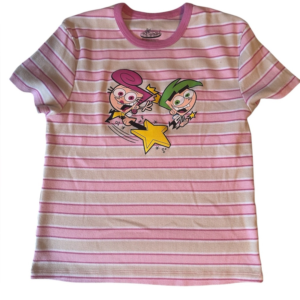 Nickelodeon The Fairly OddParents Striped‎ Graphic T-Shirt